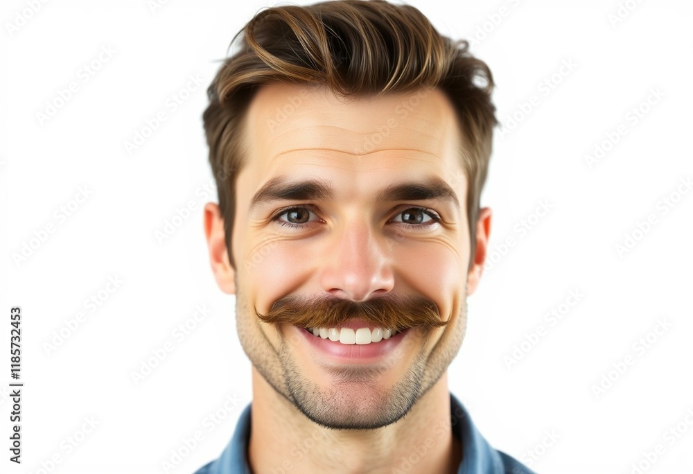 Portrait of a man with a moustache Portrait of a man with a moustache