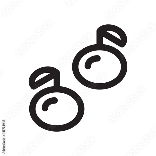 Orange fruit icon, symbolizing freshness, vitamin C, or healthy eating.