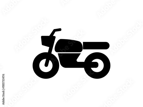 motorbike icon, simple flat style, pictogram logo sign symbol vector illustration, isolated on white for mobile app