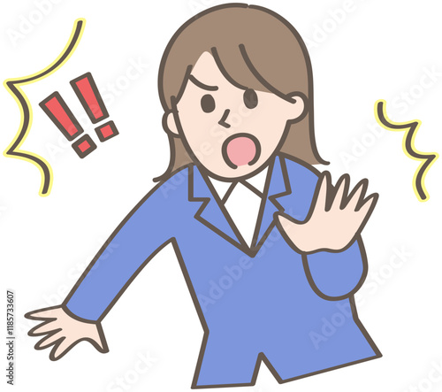 ストップのポーズをする人