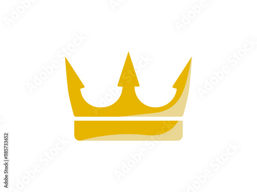 crown icon, simple flat style, pictogram logo sign symbol vector illustration, isolated on white for mobile app