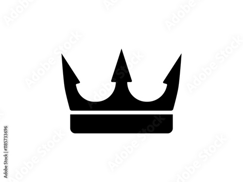 crown icon, simple flat style, pictogram logo sign symbol vector illustration, isolated on white for mobile app
