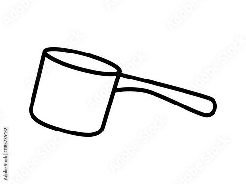 bath dipper icon, simple flat style, logo sign symbol vector illustration pictogram, isolated on white for mobile app