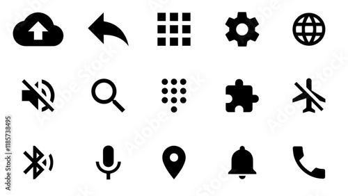 Material Design | Monochrome, Icon Pack: Black fill victor file. photo