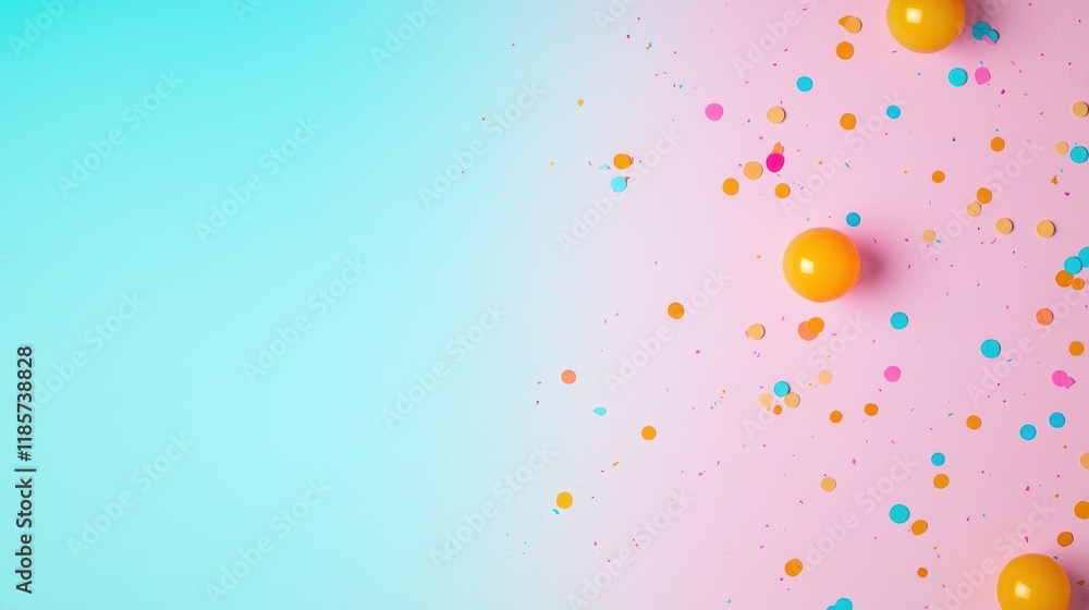 A gradient background transitioning from a bright color to a darker shade, with scattered confetti adding a touch of playfulness. A gradient background transitioning from a bright color to a darker shade, with scattered confetti adding a touch of playfulness.
