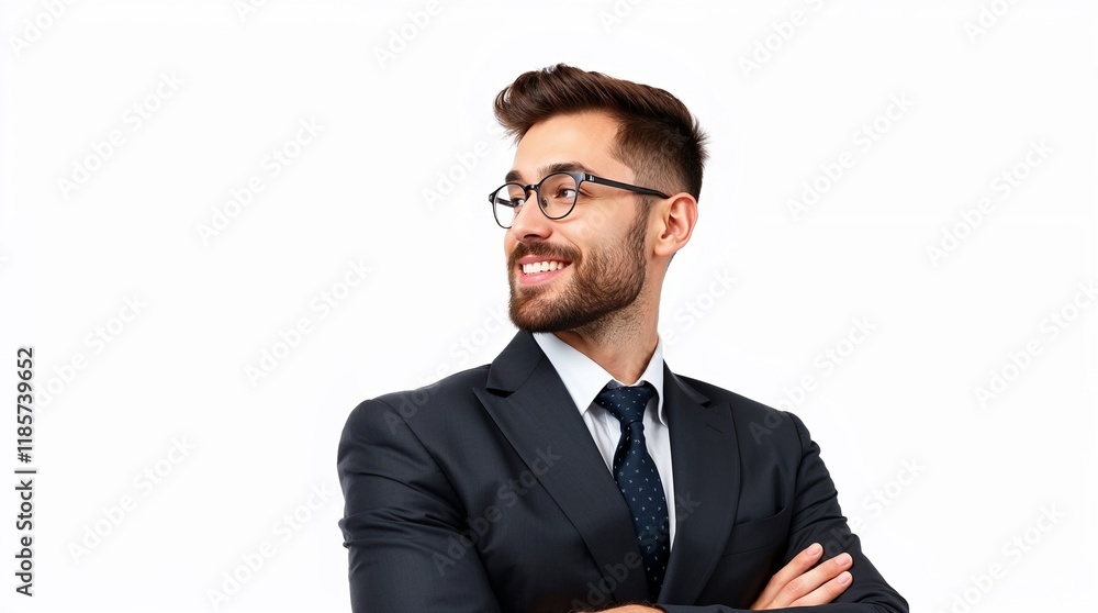 A smooth gradient transition image of an adorable and cute successful businessman, profile view, on a white background. The image features seamless color blending and charming facial features. A smooth gradient transition image of an adorable and cute successful businessman, profile view, on a white background. The image features seamless color blending and charming facial features.