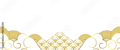 background chinese new year banner vector. scales pattern lunar new year decoration