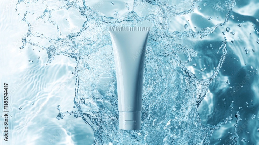 custom made wallpaper toronto digitalWhite tube in splashing water.