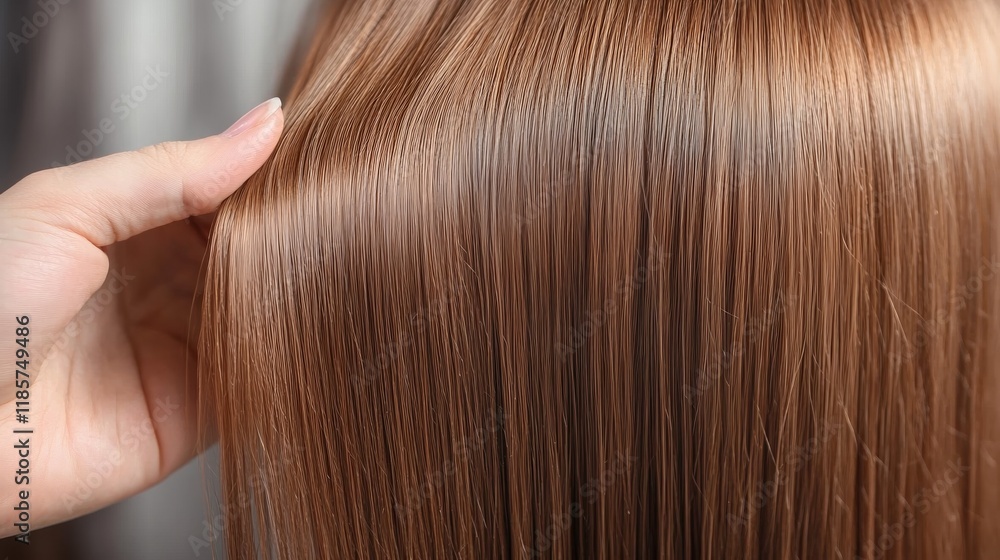 Master barber shows healthy texture of client hair after restoration, nutrition and dyeing procedure Master barber shows healthy texture of client hair after restoration, nutrition and dyeing procedure