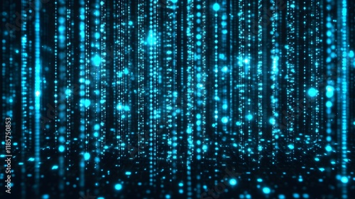 Wallpaper Mural Abstract Blue Light Particles Background  Digital Data Stream  Futuristic Technology Torontodigital.ca