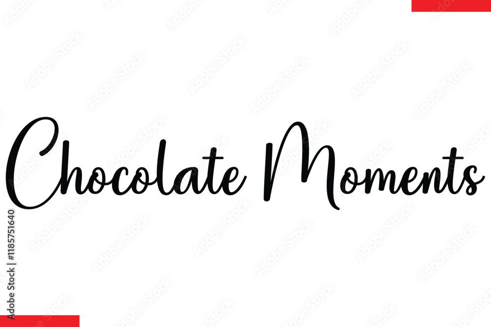 Fototapeta premium Chocolate Moments Quotes Chocolate Stylish Typography Text