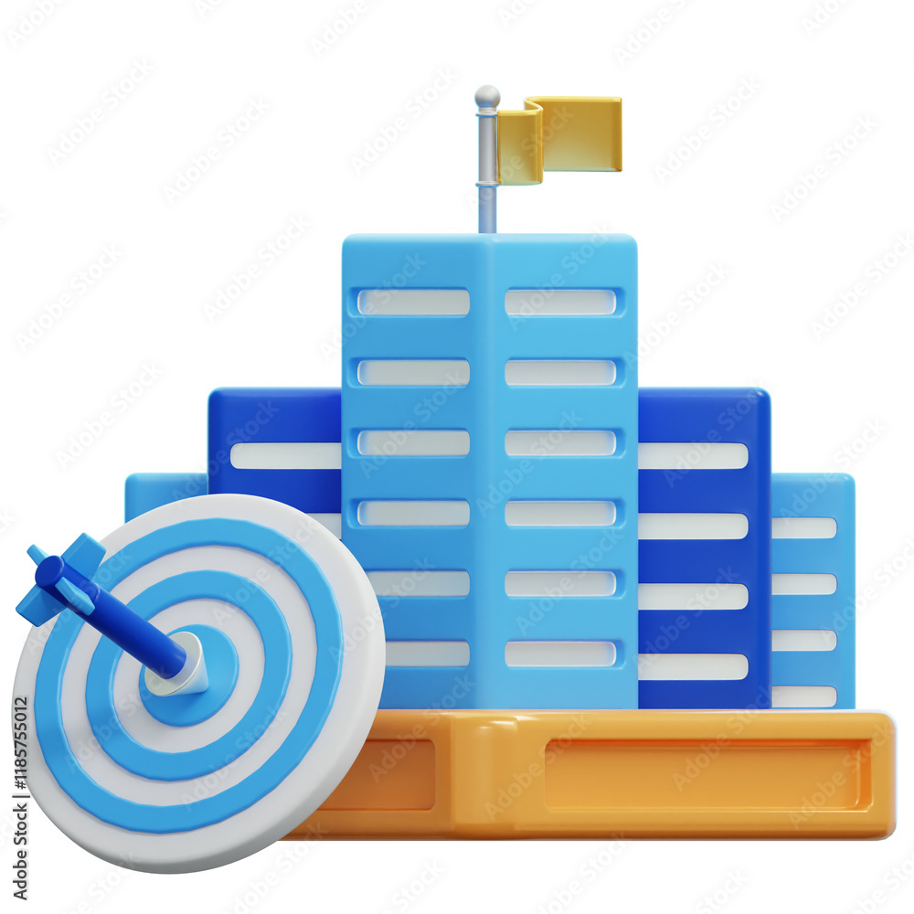 3D Company Goals Illustration