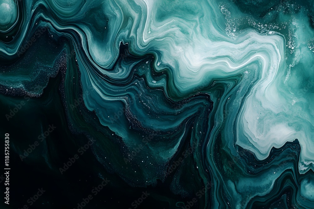 Teal liquid swirls background texture, abstract art, design element Teal liquid swirls background texture, abstract art, design element