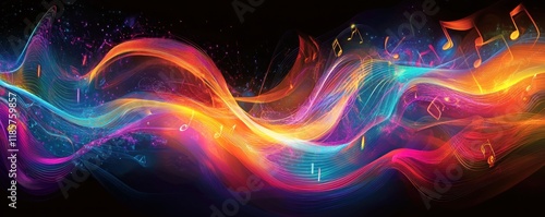 Abstract Music Waves photo