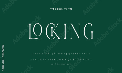 Wallpaper Mural Luxury wedding alphabet letters font with tails. Typography elegant classic serif fonts and number decorative vintage retro concept for logo branding. vector illustration  Torontodigital.ca