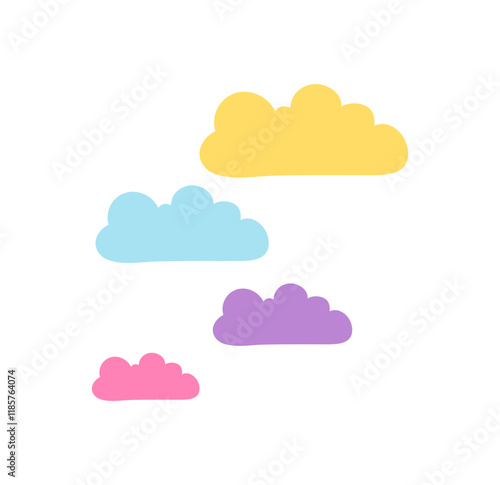  Cute colorful clouds