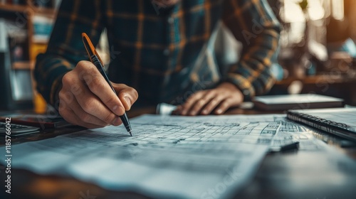 Wallpaper Mural A student effectively managing study time with a structured timetable Stock Photo with side copy space. Torontodigital.ca