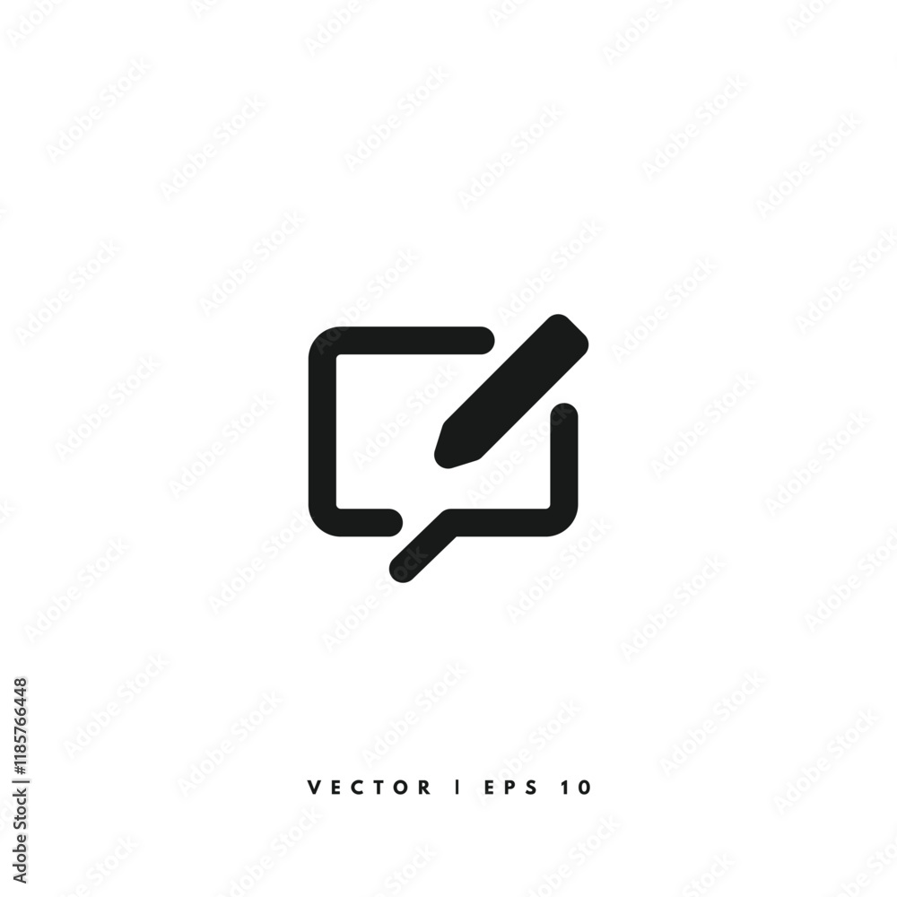 Edit Message Icon. Editable Stroke Edit Message Icon. Editable Stroke