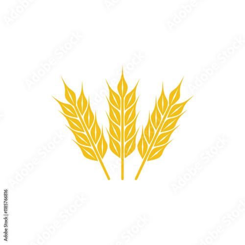 wheat abstract flat logo design