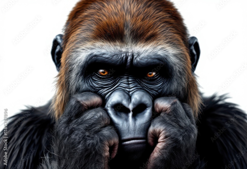 Obraz premium Close-up of a Majestic Gorilla, Full of Intrigue
