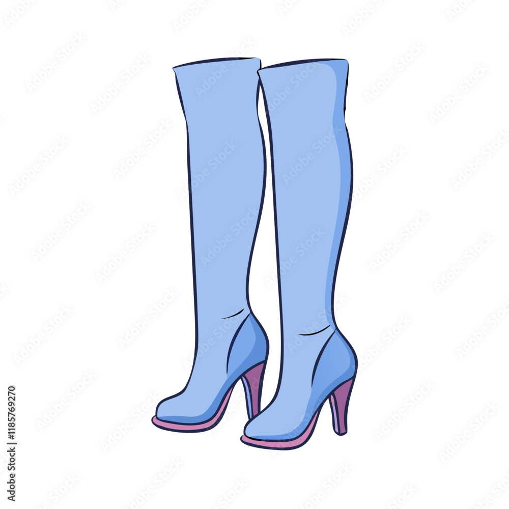 thigh high boots vector icon, footwear vector illustration - simple illustration of thigh high boots perfect for logos, and footwear-themed designs. thigh high boots vector icon, footwear vector illustration - simple illustration of thigh high boots perfect for logos, and footwear-themed designs.