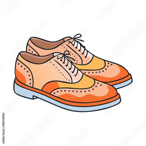 brogues vector icon, footwear vector illustration - simple illustration of brogues perfect for logos, and footwear-themed designs.