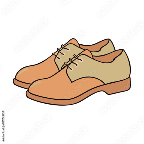 oxfords vector icon, footwear vector illustration - simple illustration of oxfords perfect for logos, and footwear-themed designs.