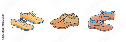 oxfords vector icon, footwear vector illustration - simple illustration of oxfords perfect for logos, and footwear-themed designs.