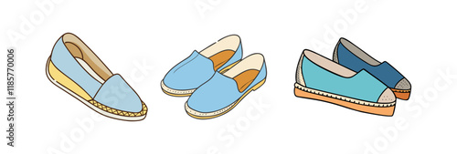 espadrilles vector icon, footwear vector illustration - simple illustration of espadrilles perfect for logos, and footwear-themed designs.