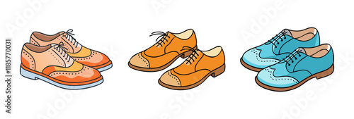 brogues vector icon, footwear vector illustration - simple illustration of brogues perfect for logos, and footwear-themed designs.