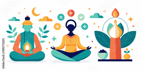 Meditation and mindfulness collection for relaxation and inner peace