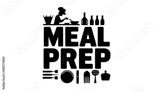 Meal Prep Vector Clipart graphic