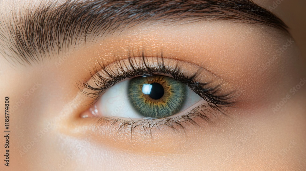 Woman receiving eyelash extension procedure, close up. Woman receiving eyelash extension procedure, close up.