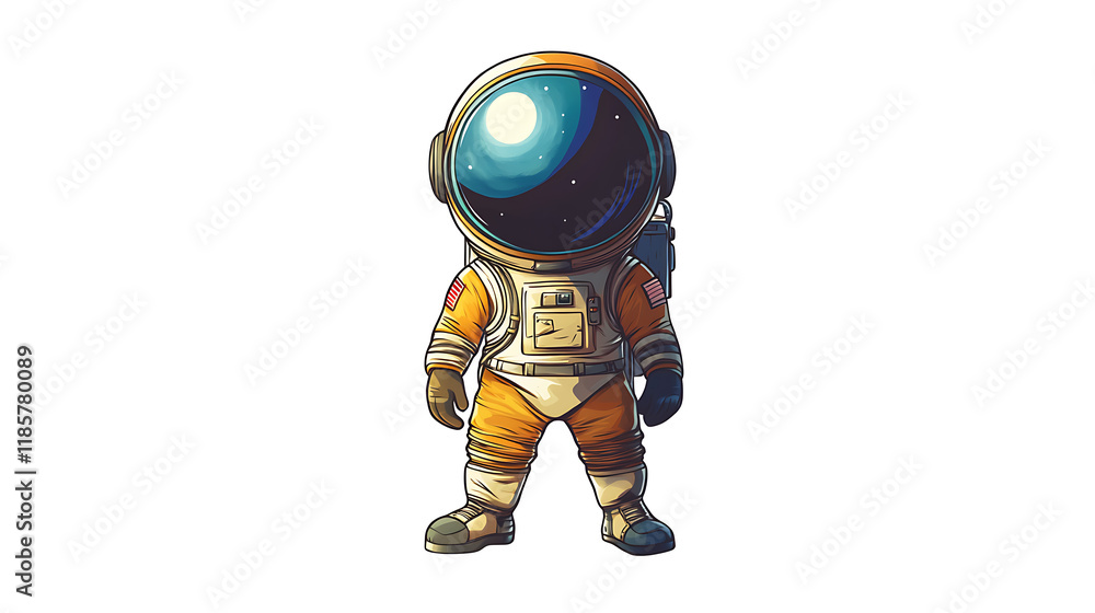 Cute Astronaut in Space Suit Cute Astronaut in Space Suit