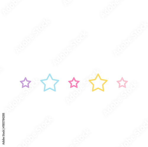 Colorful Stars Line Decoration 