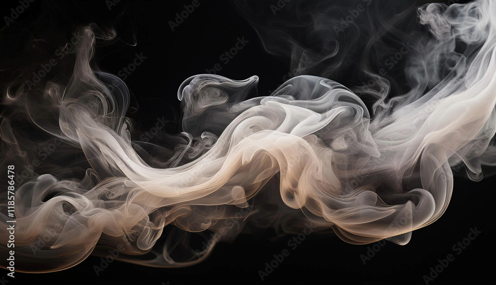 Fototapeta premium smoke with black background
