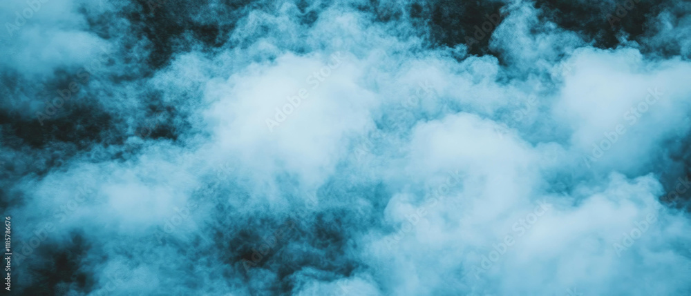Thick fog swirls mysteriously in an atmospheric landscape of shadows and soft textures Thick fog swirls mysteriously in an atmospheric landscape of shadows and soft textures