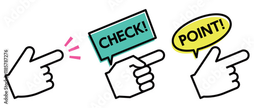 指差しのアイコンセット