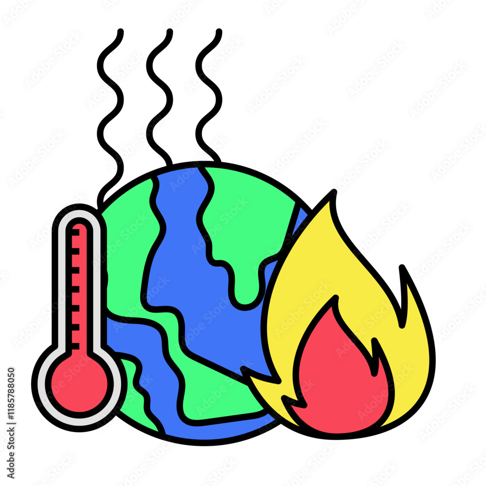 Earth Climate Change Weather Icon Earth Climate Change Weather Icon