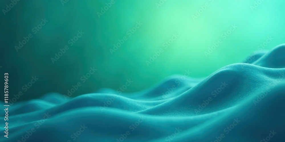 Obraz premium Abstract Teal Undulating Surface, Evoking Sensations of Calm and Serenity