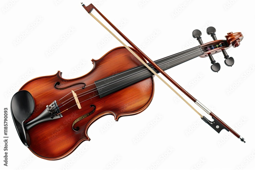 Vibrant Image of Antique Violins Collection Isolated on White Background Vibrant Image of Antique Violins Collection Isolated on White Background
