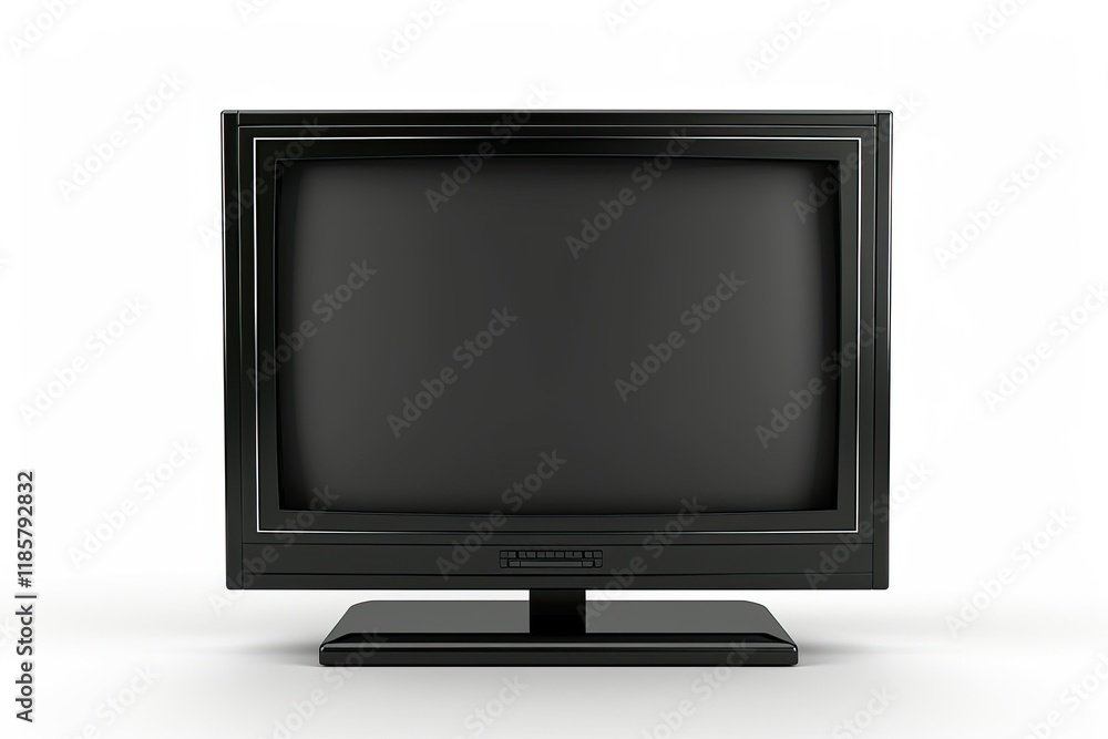 High Definition View of Black Smart Tv Isolated on a White Background High Definition View of Black Smart Tv Isolated on a White Background