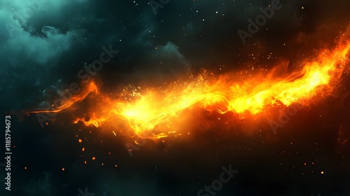 Wallpaper Mural Fiery Abstract Background  Burning Flames   Nebula Torontodigital.ca