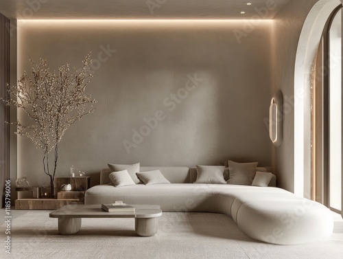 Modern minimalist living ro...