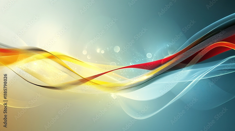 Abstract colorful flowing wave design. Abstract colorful flowing wave design.