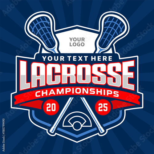 Lacrosse Logo Stock For Event Championships, Tournament, League And Ohers