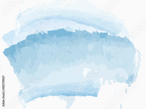 Blue color drawing watercolor vector splash, grunge design background. Aqua liquid abstract scribble smear wallpaper, paper texture