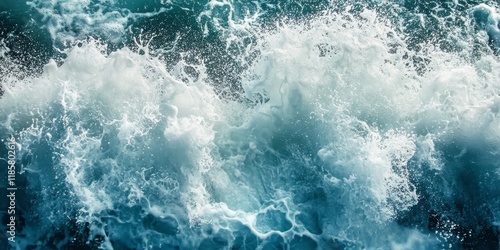 Wallpaper Mural Foaming water created by crashing waves showcases the beauty of nature s power. The water s foam from the crashing waves captivates with its dynamic and fluid movement. Torontodigital.ca