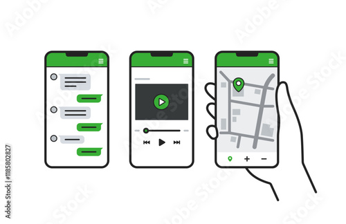 スマホ画面パターンセット