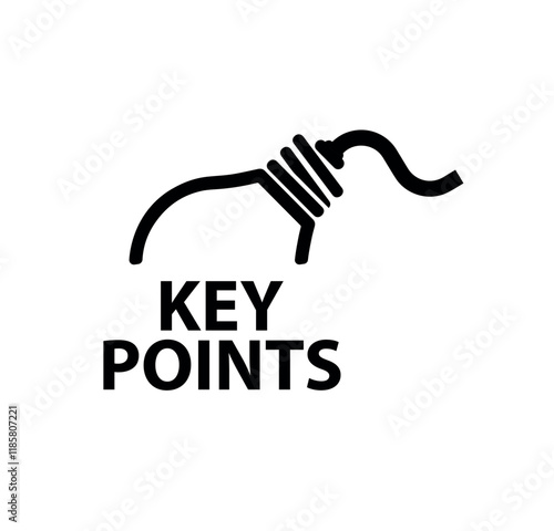 key points text on white background	